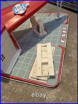 1960s Incomplete Sears Allstate Service Station Tin/Plastic MARX Play Set RARE