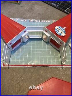 1960s Incomplete Sears Allstate Service Station Tin/Plastic MARX Play Set RARE