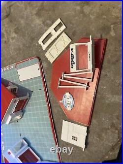 1960s Incomplete Sears Allstate Service Station Tin/Plastic MARX Play Set RARE