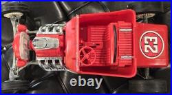 1960s MARX 24 BIG RED HOT ROD Battery Operated T Bucket Toy Car WORKING with BOX