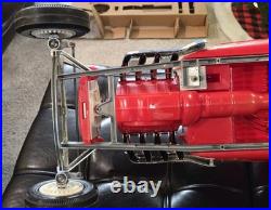 1960s MARX 24 BIG RED HOT ROD Battery Operated T Bucket Toy Car WORKING with BOX