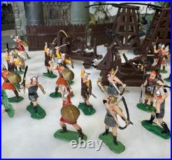 1960s MARX KNIGHTS AND VIKINGS MINIATURE PLAYSET READ