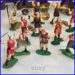 1960s MARX KNIGHTS AND VIKINGS MINIATURE PLAYSET READ