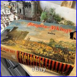 1960s MARX KNIGHTS AND VIKINGS MINIATURE PLAYSET READ