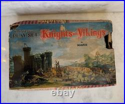 1960s MARX KNIGHTS AND VIKINGS MINIATURE PLAYSET READ