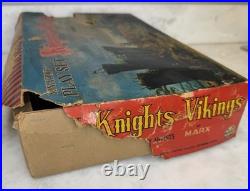 1960s MARX KNIGHTS AND VIKINGS MINIATURE PLAYSET READ
