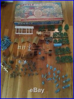 1960s MARX SEARS CIVIL WAR THE BATTLE OF THE BLUE AND GRAY PLAY SET BOX