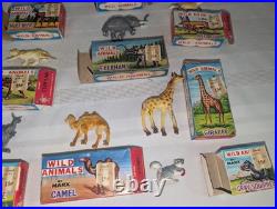 1960s Marx Animal Kingdom Wild Animals Lot 23 Boxed Figures EXC+
