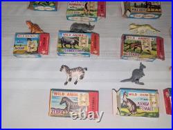 1960s Marx Animal Kingdom Wild Animals Lot 23 Boxed Figures EXC+