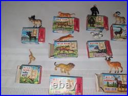 1960s Marx Animal Kingdom Wild Animals Lot 23 Boxed Figures EXC+
