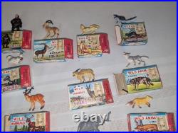 1960s Marx Animal Kingdom Wild Animals Lot 23 Boxed Figures EXC+