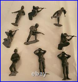 1960s Marx Battleground Playset Figures and Accessories with #41 Tank - 45 Pieces