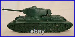 1960s Marx Battleground Playset Figures and Accessories with #41 Tank - 45 Pieces