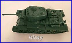 1960s Marx Battleground Playset Figures and Accessories with #41 Tank - 45 Pieces