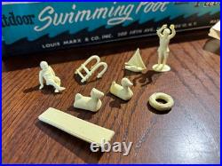 1960s Marx Dollhouse Outdoor Swimming Pool & Patio Set in orig box! NOS