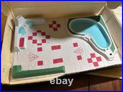 1960s Marx Dollhouse Outdoor Swimming Pool & Patio Set in orig box! NOS