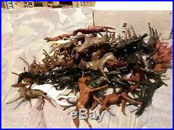 1960s Marx Giant Fort Apache Playset Long Coats Cavalry 44. With 44 horses