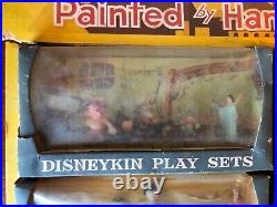 1961 Disneykin 1st Series Store Display 6 Disney Play Sets Mini Figures by MARX