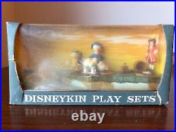 1961 Disneykin 1st Series Store Display 6 Disney Play Sets Mini Figures by MARX