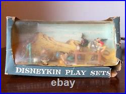 1961 Disneykin 1st Series Store Display 6 Disney Play Sets Mini Figures by MARX