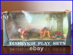 1961 Disneykin 1st Series Store Display 6 Disney Play Sets Mini Figures by MARX