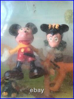 1961 Disneykin 1st Series Store Display 6 Disney Play Sets Mini Figures by MARX