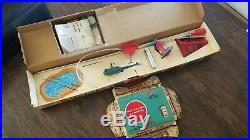 1961 Marx A Copter Sikorsky flying Helicopter Play Set NEAR COMPLETE