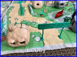 1961 Marx Flintstones Bedrock Playset Complete / No Box New Old Store Stock