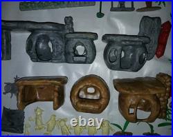 1961 Marx Flintstones Play Set Original Bedrock Play Set 4672 Incomplete 1961 Marx Flintstones Play Set Original Bedrock Play Set 4672 Incomplete