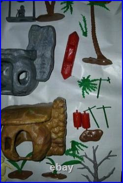 1961 Marx Flintstones Play Set Original Bedrock Play Set 4672 Incomplete