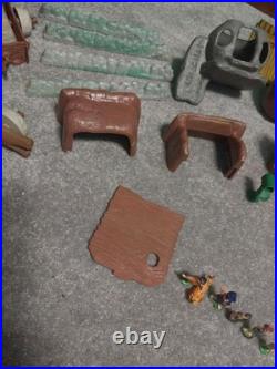 1961 Marx Flintstones Play Set Pieces and Car Incomplete