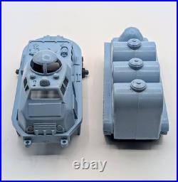 1962 Original Marx Operation Moon Base Playset Lot Of 6 Light Blue Vehicles RARE