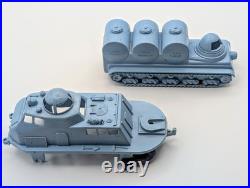 1962 Original Marx Operation Moon Base Playset Lot Of 6 Light Blue Vehicles RARE