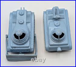 1962 Original Marx Operation Moon Base Playset Lot Of 6 Light Blue Vehicles RARE