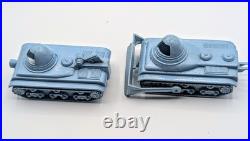 1962 Original Marx Operation Moon Base Playset Lot Of 6 Light Blue Vehicles RARE