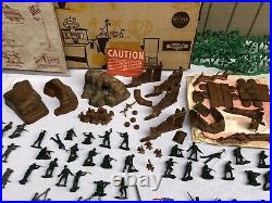 1963 Marx ARMY COMBAT Playset #6019. Complete, ORIGINAL Contents. Unassembled