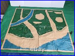 1963 Marx D-DAY Playset Play Mat. Vibrant Lithography. Very Large. HTF