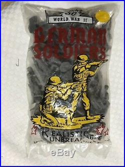 1963 Marx Ww2 Playset German Soldiers. 50 Medium Slate Gray. Factory Sealed Bag