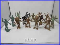 1964 Louis Marx 6 Viking Cowboy Indian Mediaeval Night Russian Soldier Lot 14x