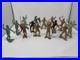 1964 Louis Marx 6 Viking Cowboy Indian Mediaeval Night Russian Soldier Lot 14x