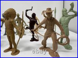 1964 Louis Marx 6 Viking Cowboy Indian Mediaeval Night Russian Soldier Lot 14x