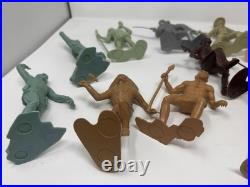 1964 Louis Marx 6 Viking Cowboy Indian Mediaeval Night Russian Soldier Lot 14x