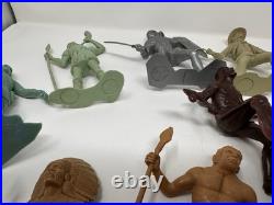 1964 Louis Marx 6 Viking Cowboy Indian Mediaeval Night Russian Soldier Lot 14x