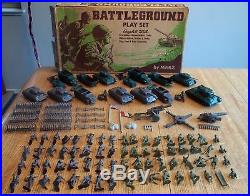 1964 MARX Battleground Playset #4757 100% complete withBox, Dividers Inst. NM
