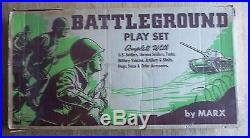 1964 MARX Battleground Playset #4757 100% complete withBox, Dividers Inst. NM
