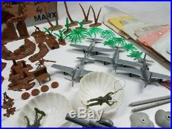 1964 Marx 4147 Iwo Jima Battleground Playset 100% Nice Box Must See