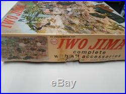 1964 Marx 4147 Iwo Jima Battleground Playset 100% Nice Box Must See Xmas Gift