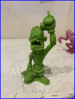 1964 Marx 6 Inch U. S. Male Postal Nutty Mads Plastic Figure Green LOT