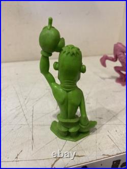 1964 Marx 6 Inch U. S. Male Postal Nutty Mads Plastic Figure Green LOT