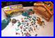 1965 Marx Troll Village 67 Pieces withBox & 1960s Troll House Case
